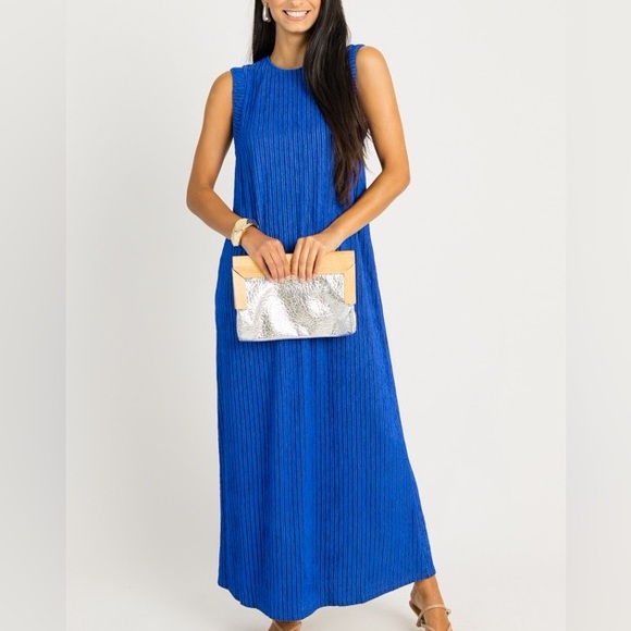 See And Be Seen Dresses & Skirts - Textured Stripes Maxi, Royal Blue